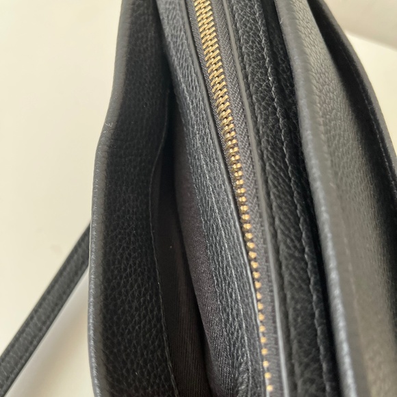 Vince Camuto Black Pebbled Leather Crossbody Clutch Handbag - Picture 9 of 11